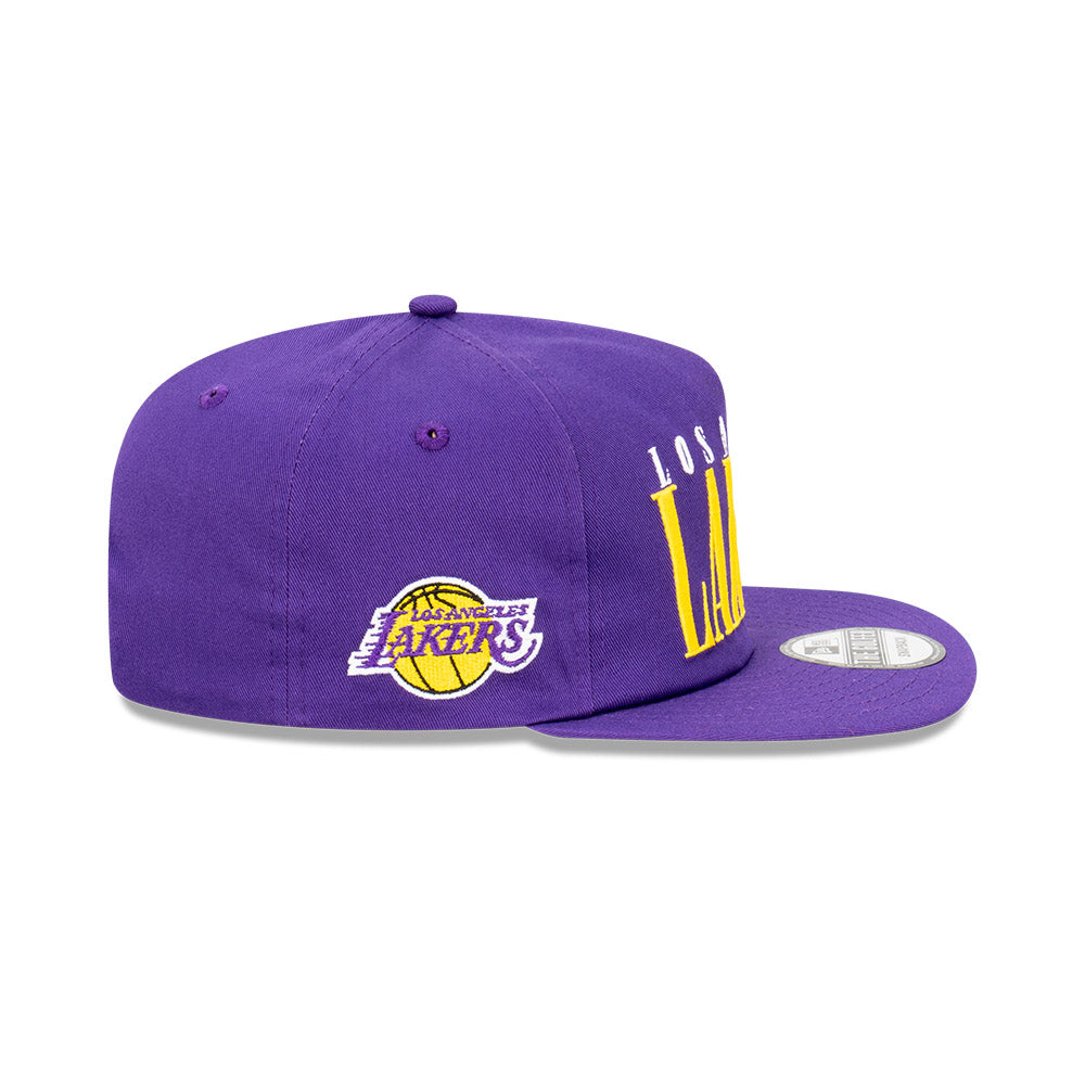 Los Angeles Lakers Hat - Purple The Golfer Classic Logo Snapback - New Era